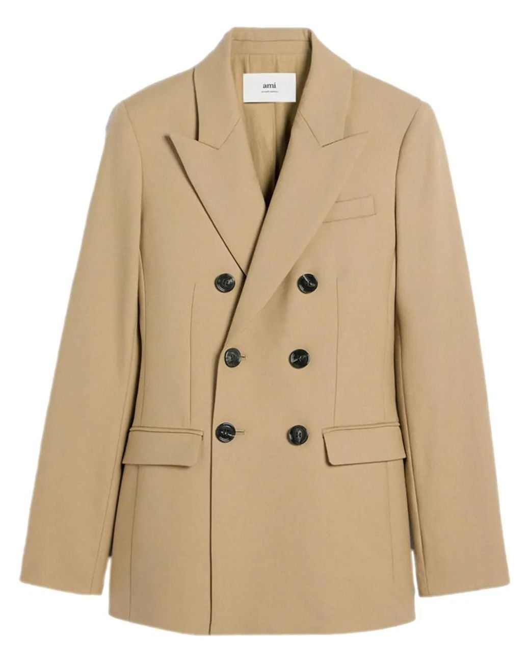 AMI Natural Double-Breasted Blazer