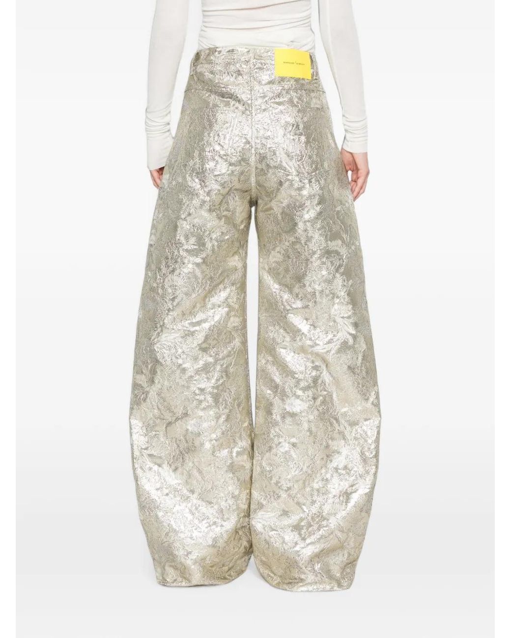Marques'Almeida White Crystal-Embellished Trousers