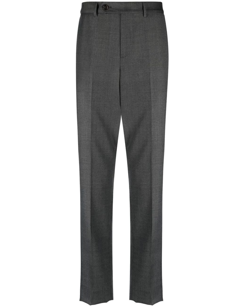 Brunello Cucinelli Gray Prince Of Wales Wool Trousers for men