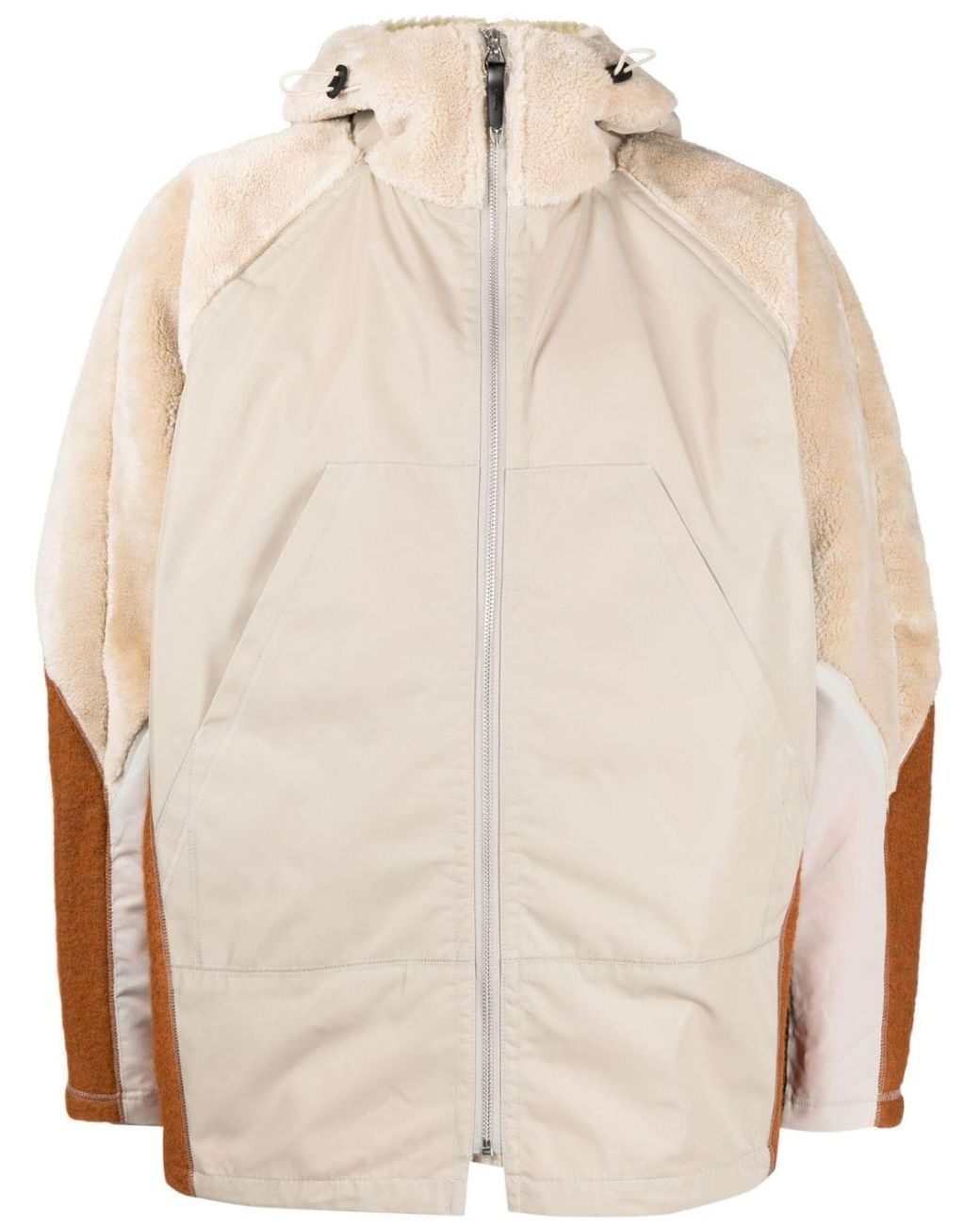 Toga Faux-fur Trim Hooded Jacket in Natural for Men | Lyst