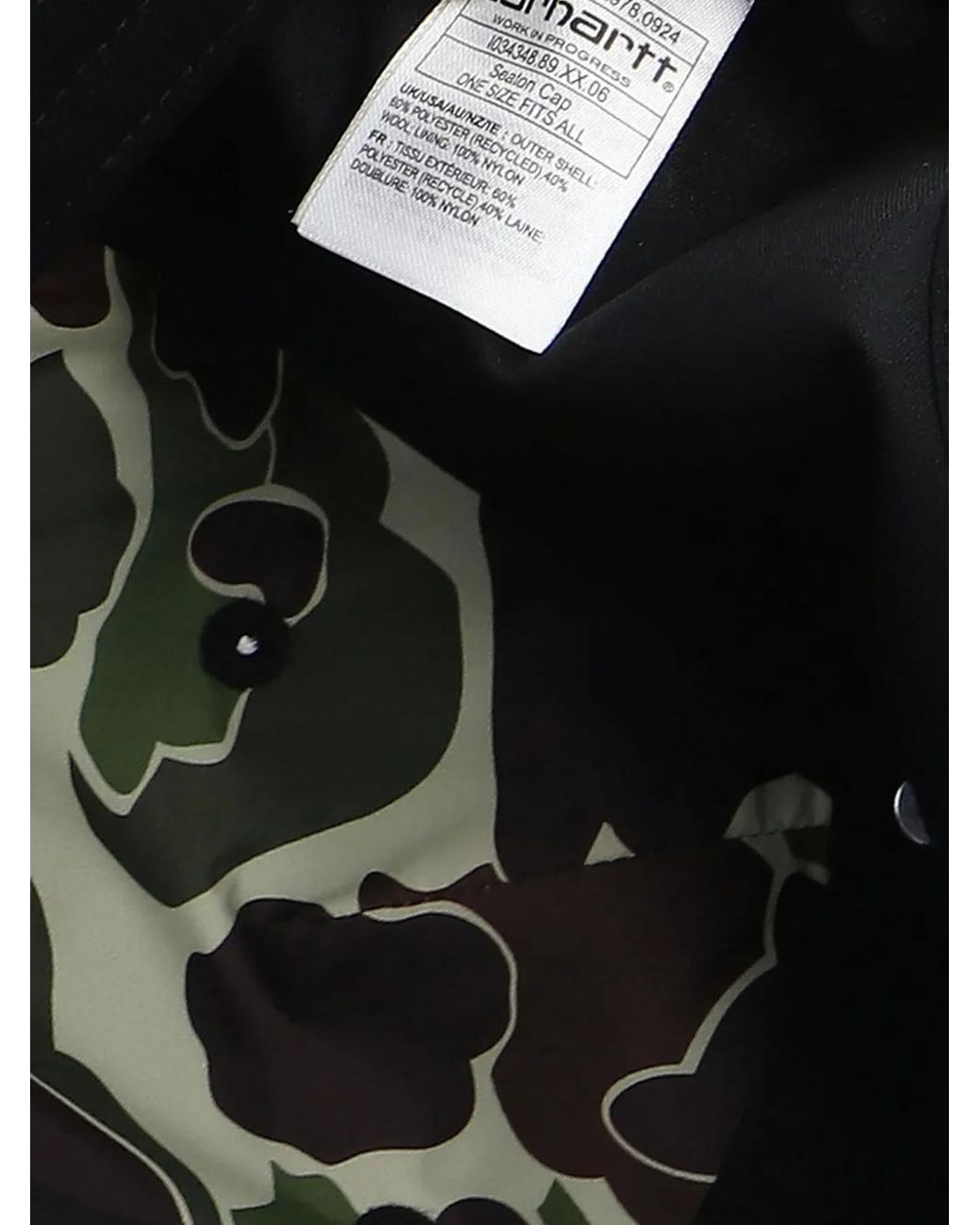 Carhartt Black Seaton Cap for men