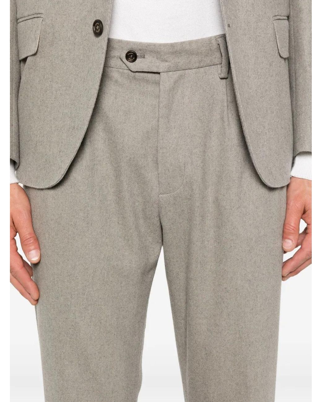 Eleventy Gray Single-Breasted Button Pants Suit for men