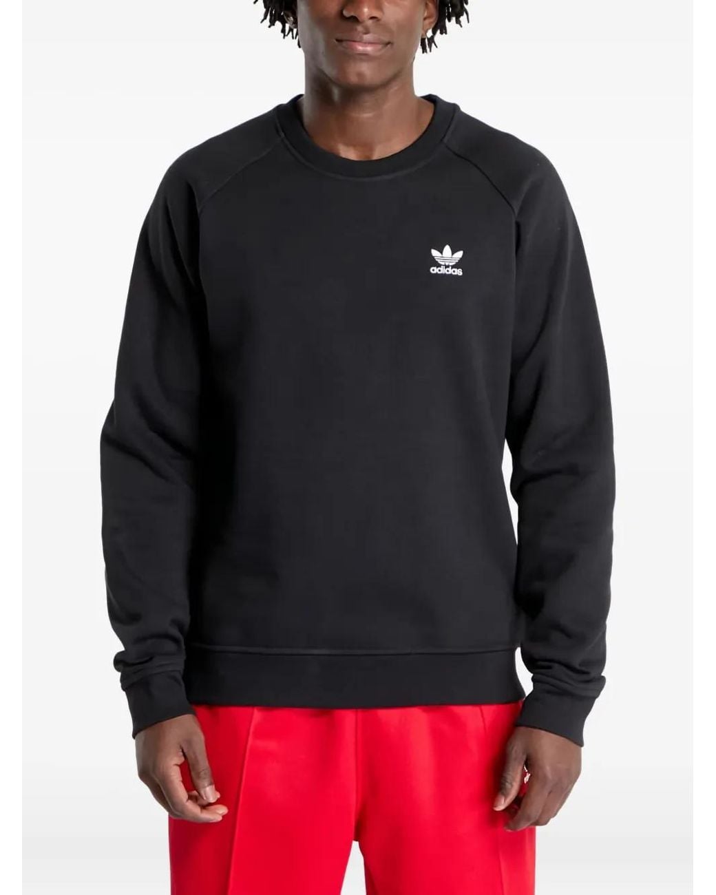 Adidas Gray Trefoil Crew Sweatshirt for men