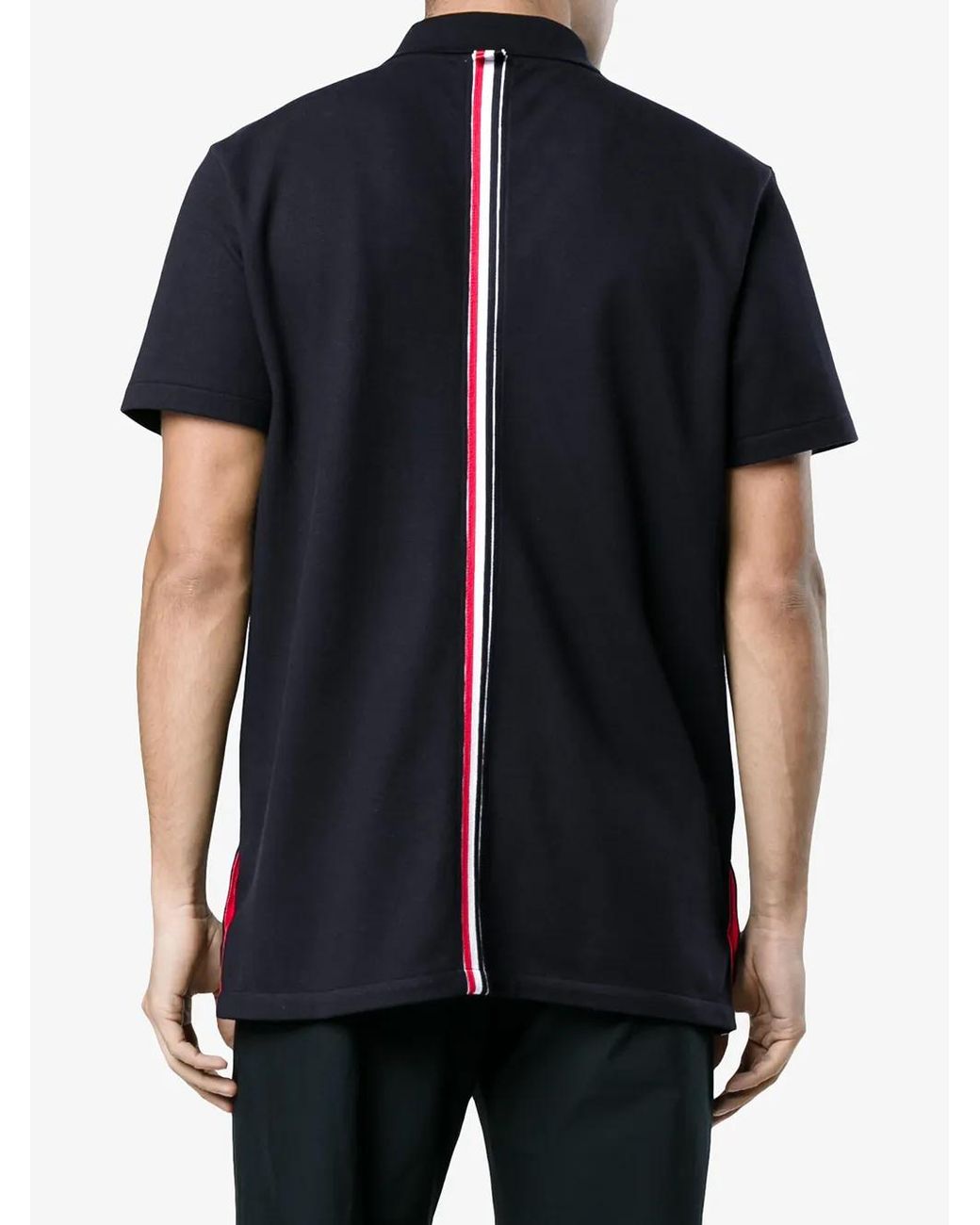 Thom Browne Blue Stripe Back Polo Shirt for men