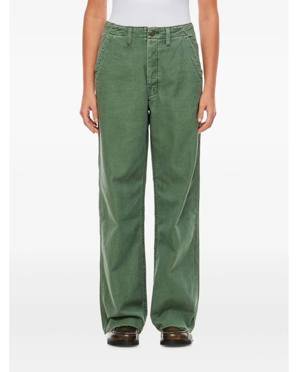 Mother Green Jeans Mit Logo-Patch