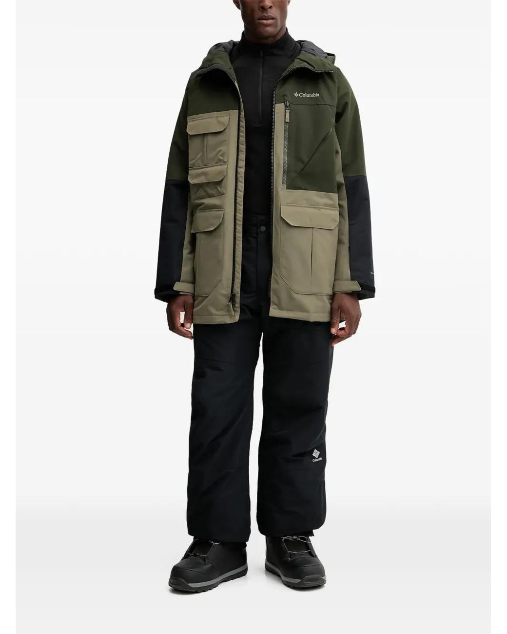 Columbia Green Hooded Ski Jacket for men