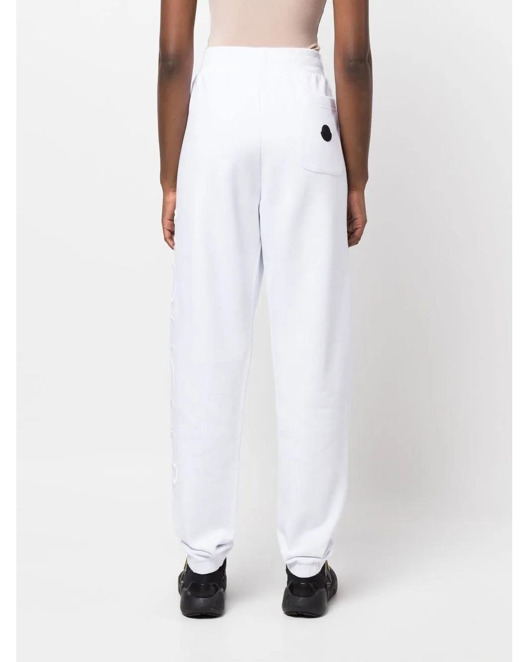 Moncler White Logo Tracksuit Bottoms
