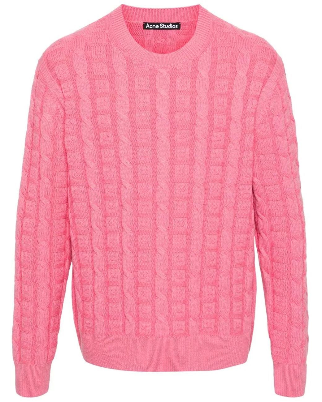 Acne Pink Cable-Knit Jumper