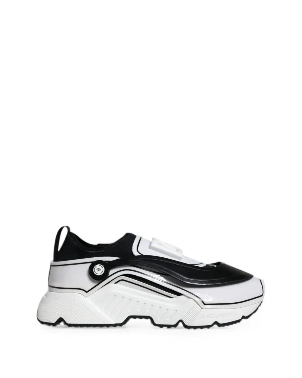 Dolce & Gabbana White Portofino Logo-Plaque Sneakers for men