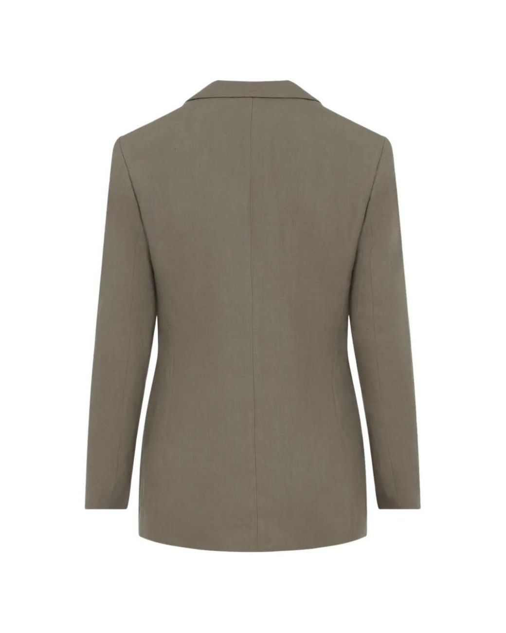 Giorgio Armani Gray Single-Button Linen Jacket