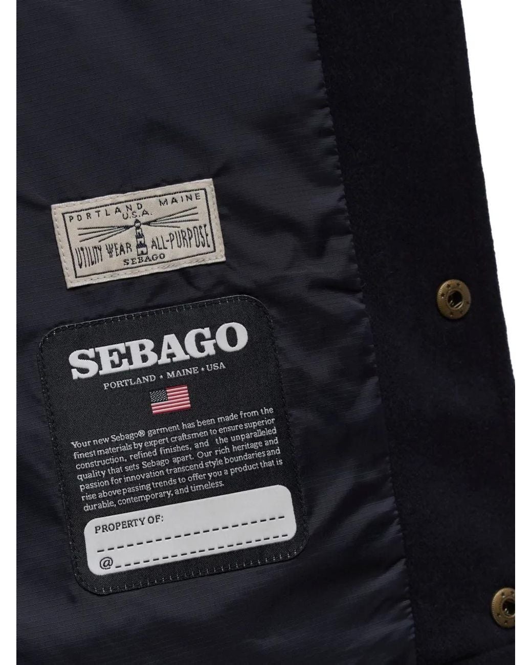 Sebago Black Tender Patch-Embellished Wool Jacket