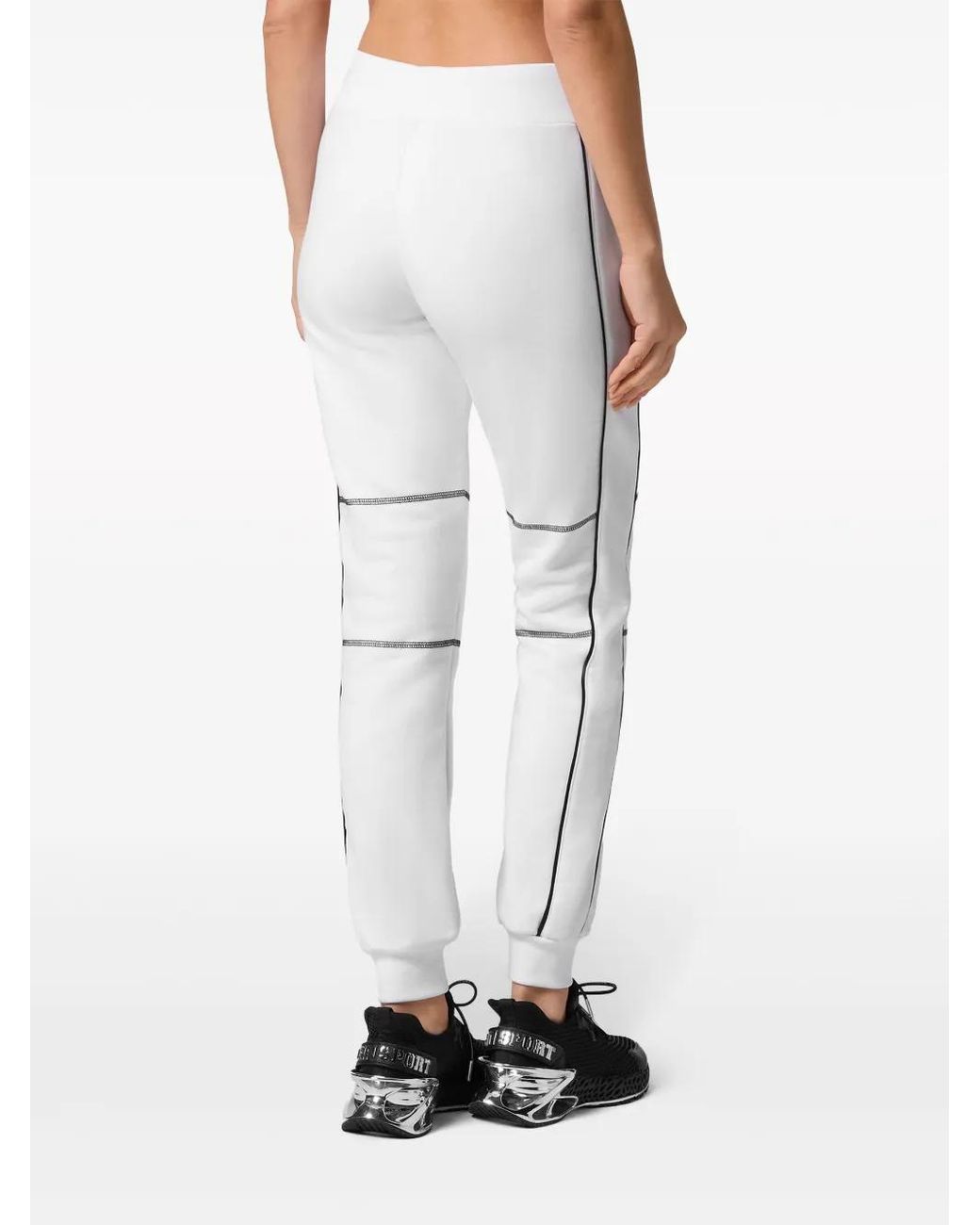 Philipp Plein White Logo-Appliqué Track Pants