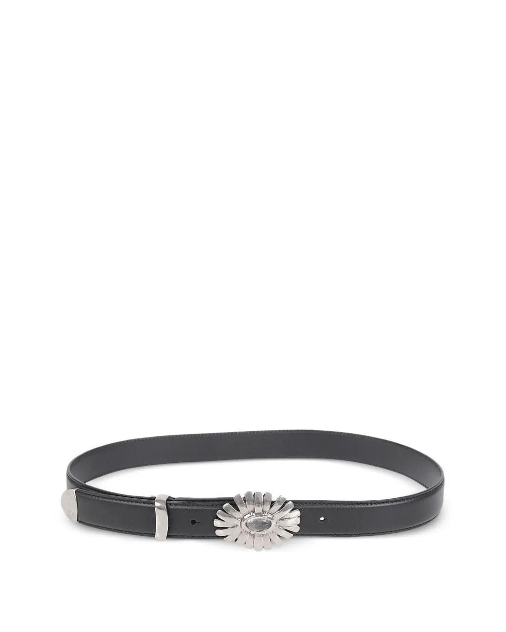 Ermanno Scervino White Flower Buckle Belt