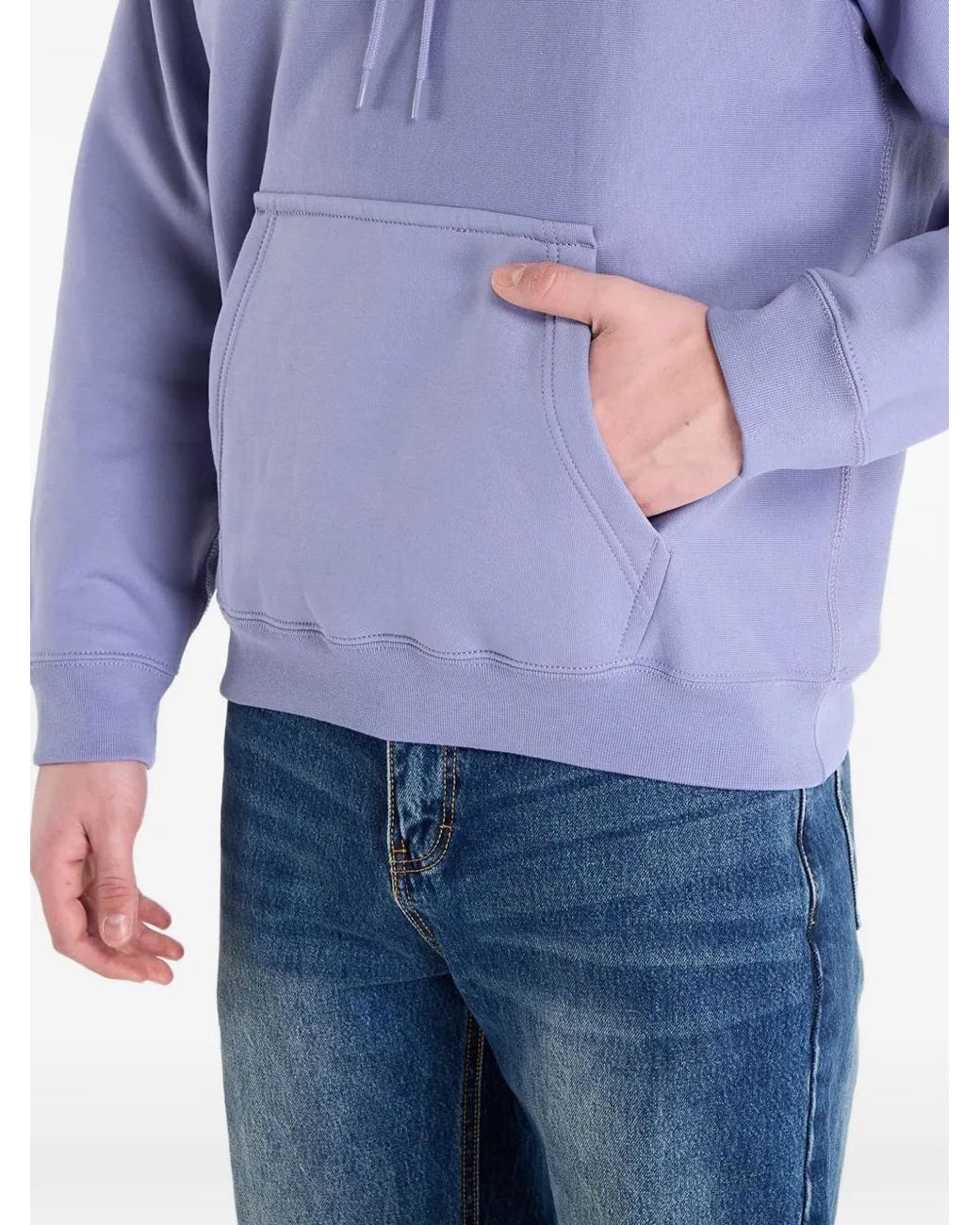 Nike Blue Logo-Embroidered Hoodie for men