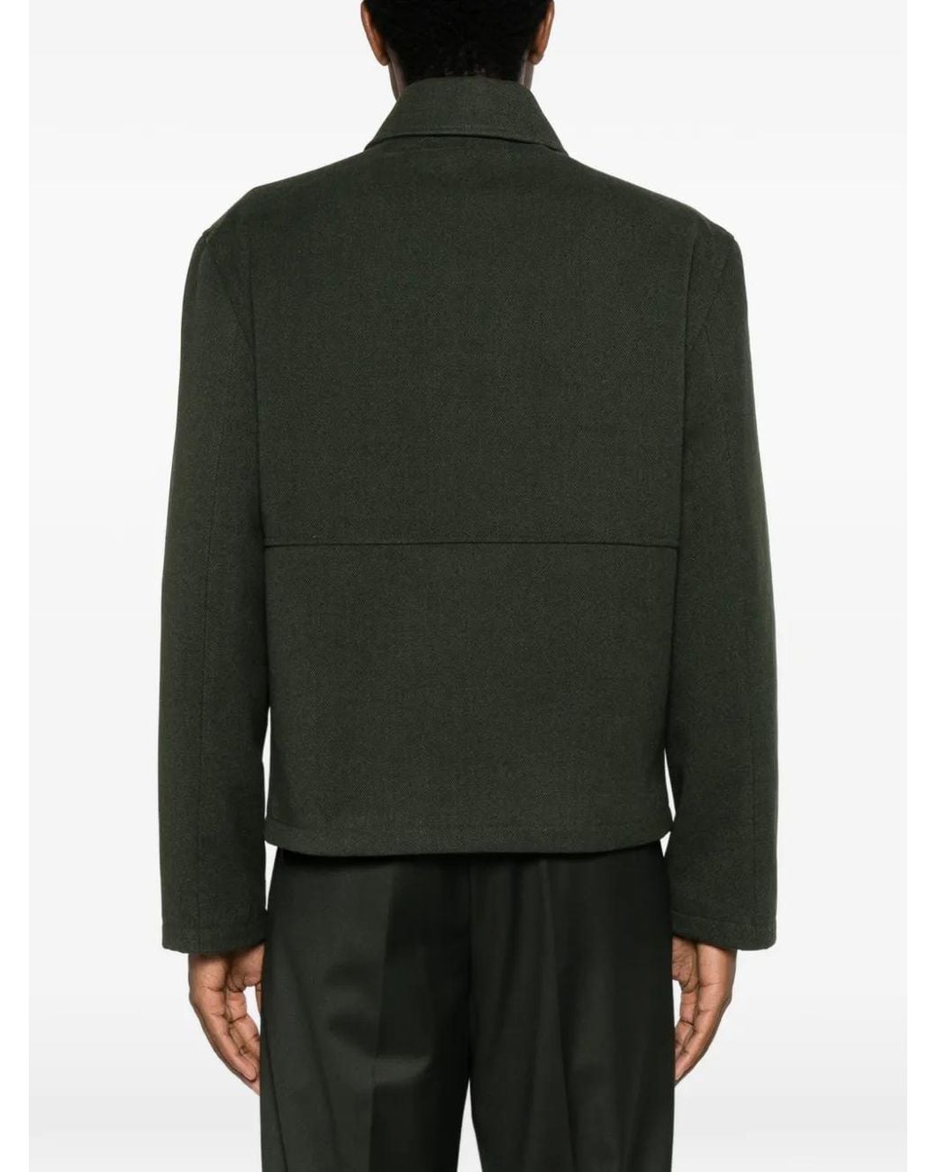 Imperial Black Zip-Up Collared Jacket for men