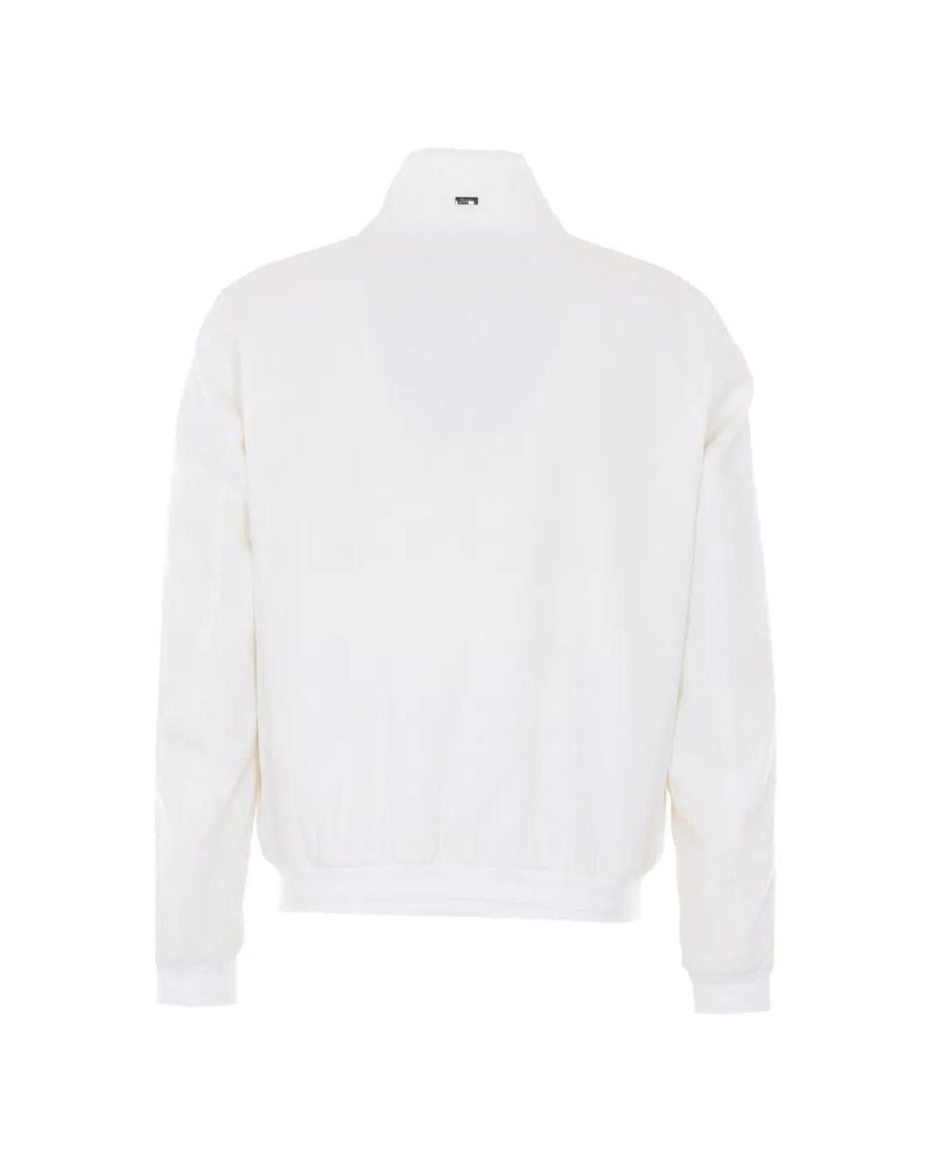 Herno White Button High-Neck Bomber Jacket for men