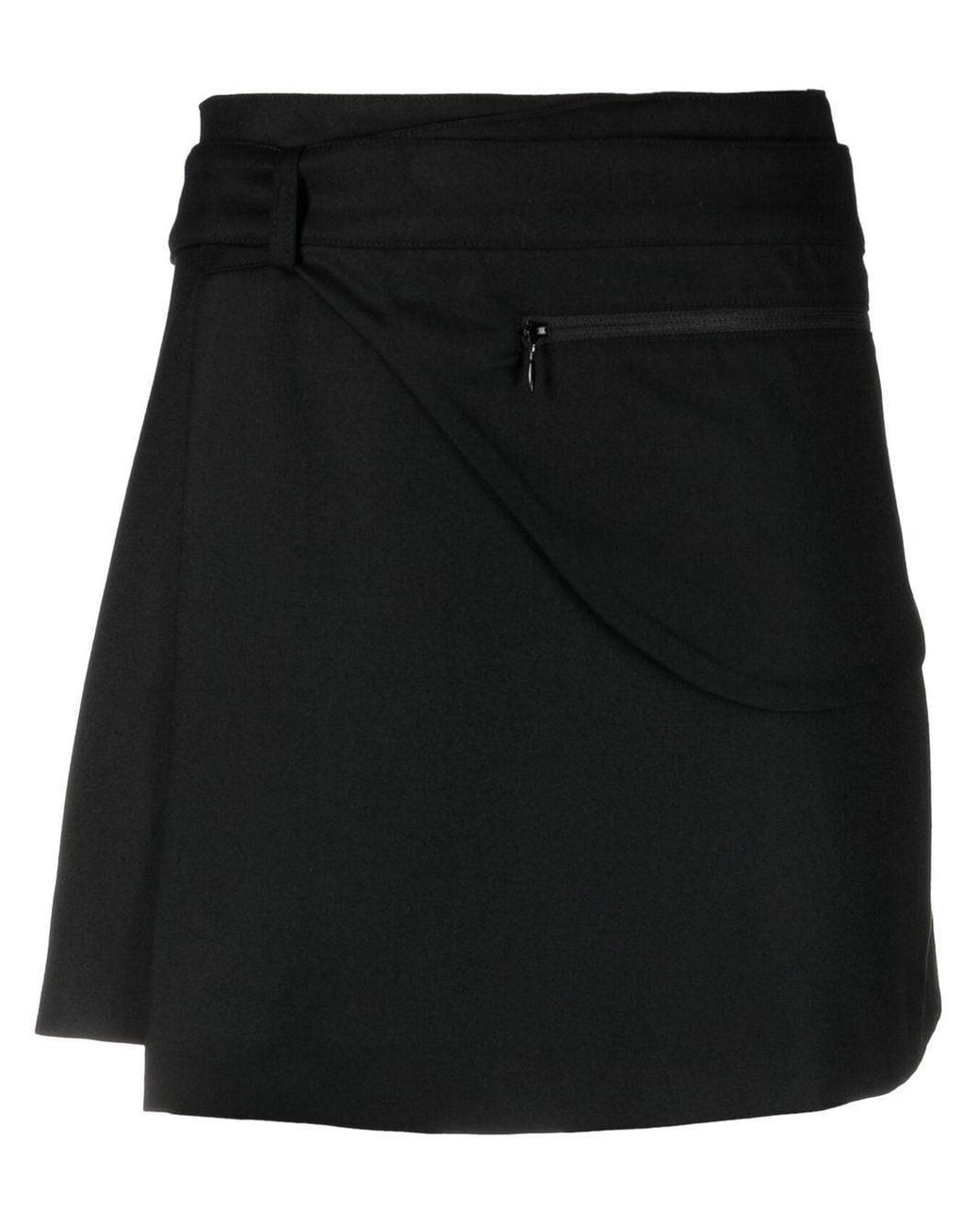 Eytys Wool Wrap-around Mini Skirt in Black | Lyst