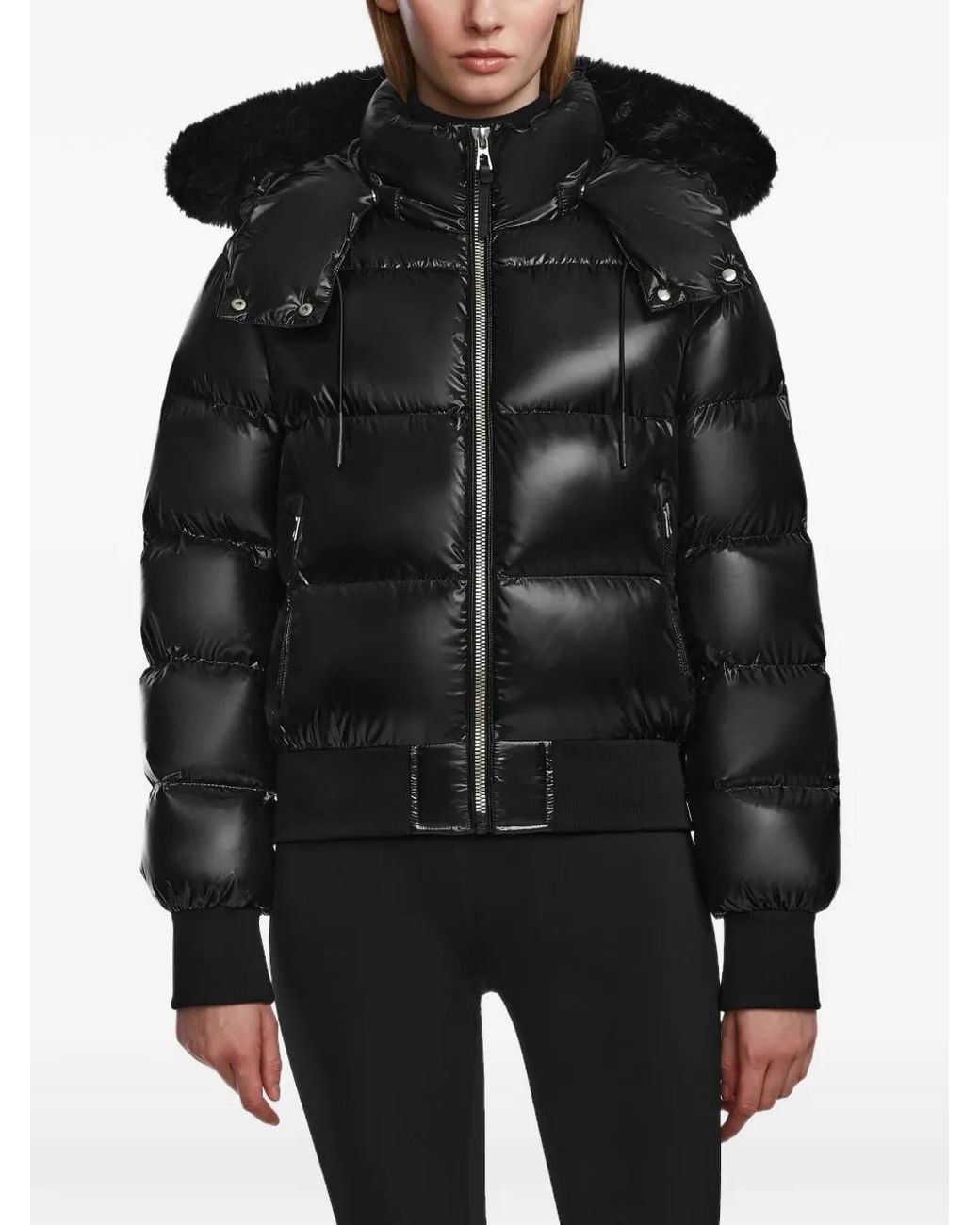 Rudsak Black Maude Q-S Hooded Puffer Jacket