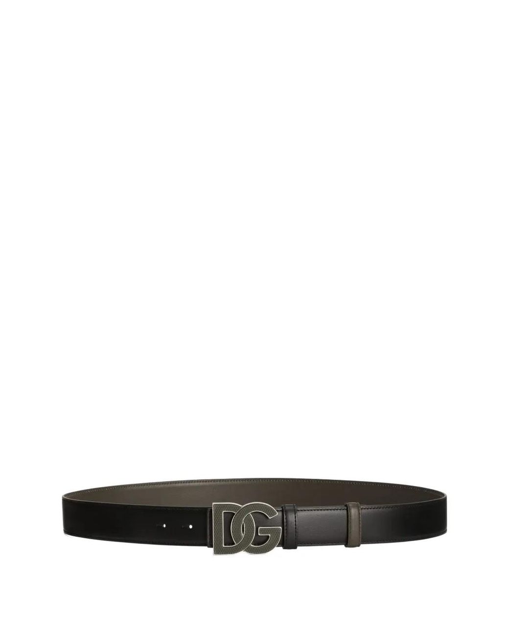 Dolce & Gabbana White Dg-Buckle Belt for men