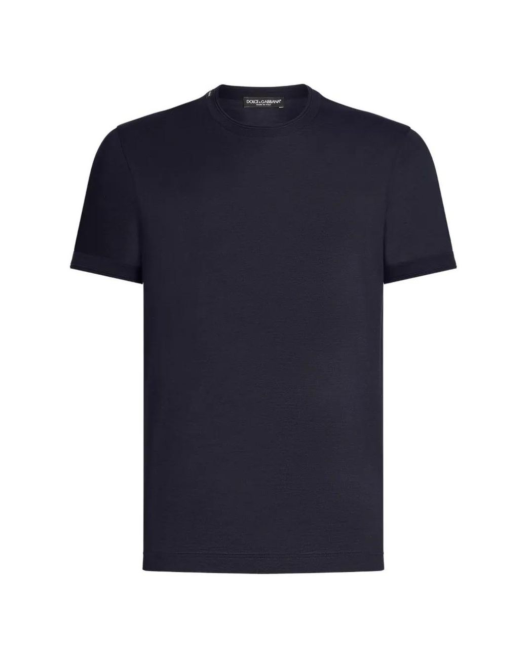 Dolce & Gabbana Blue Short-Sleeved Silk T-Shirt for men