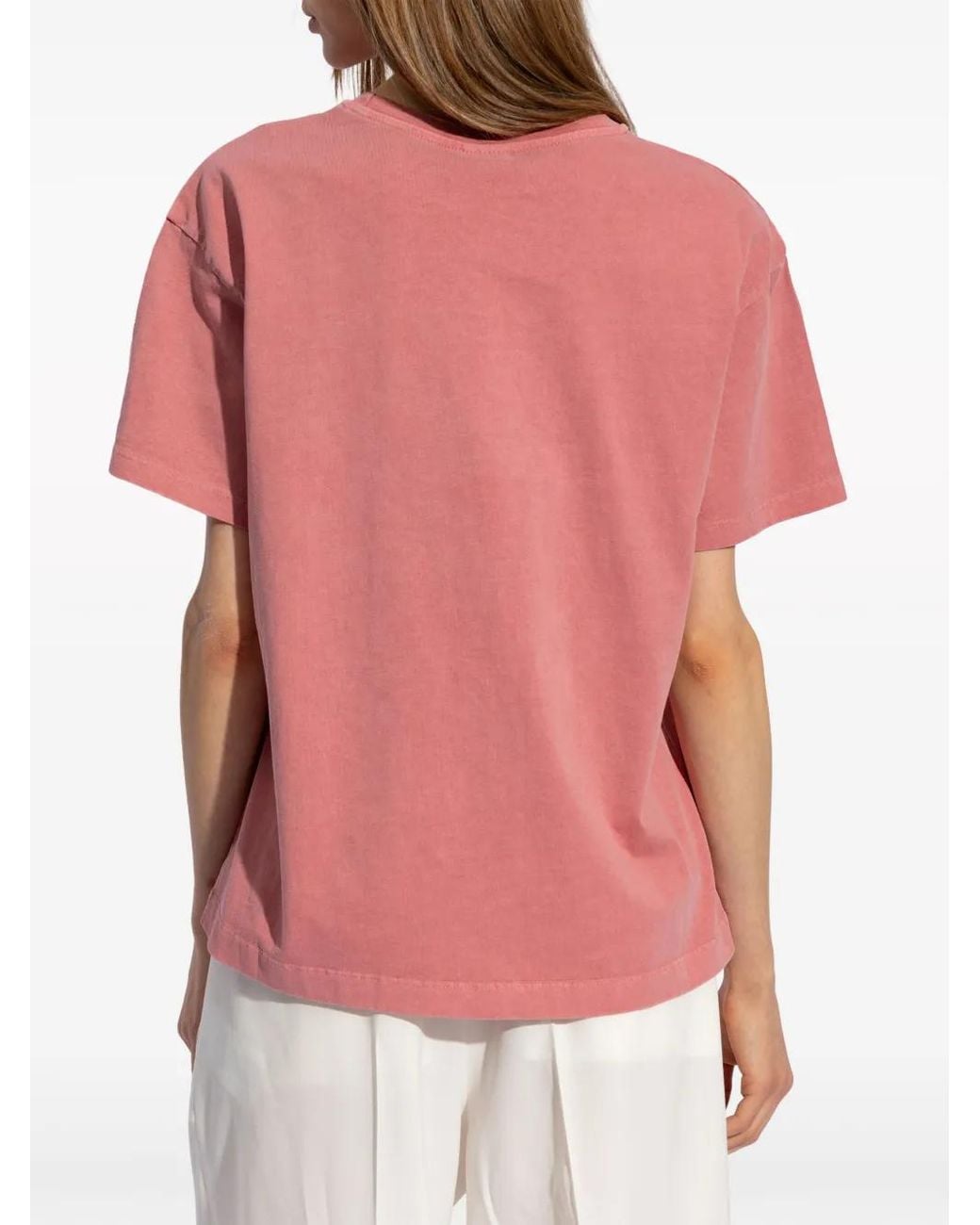 Paul Smith Pink Slogan-Print Cotton T-Shirt