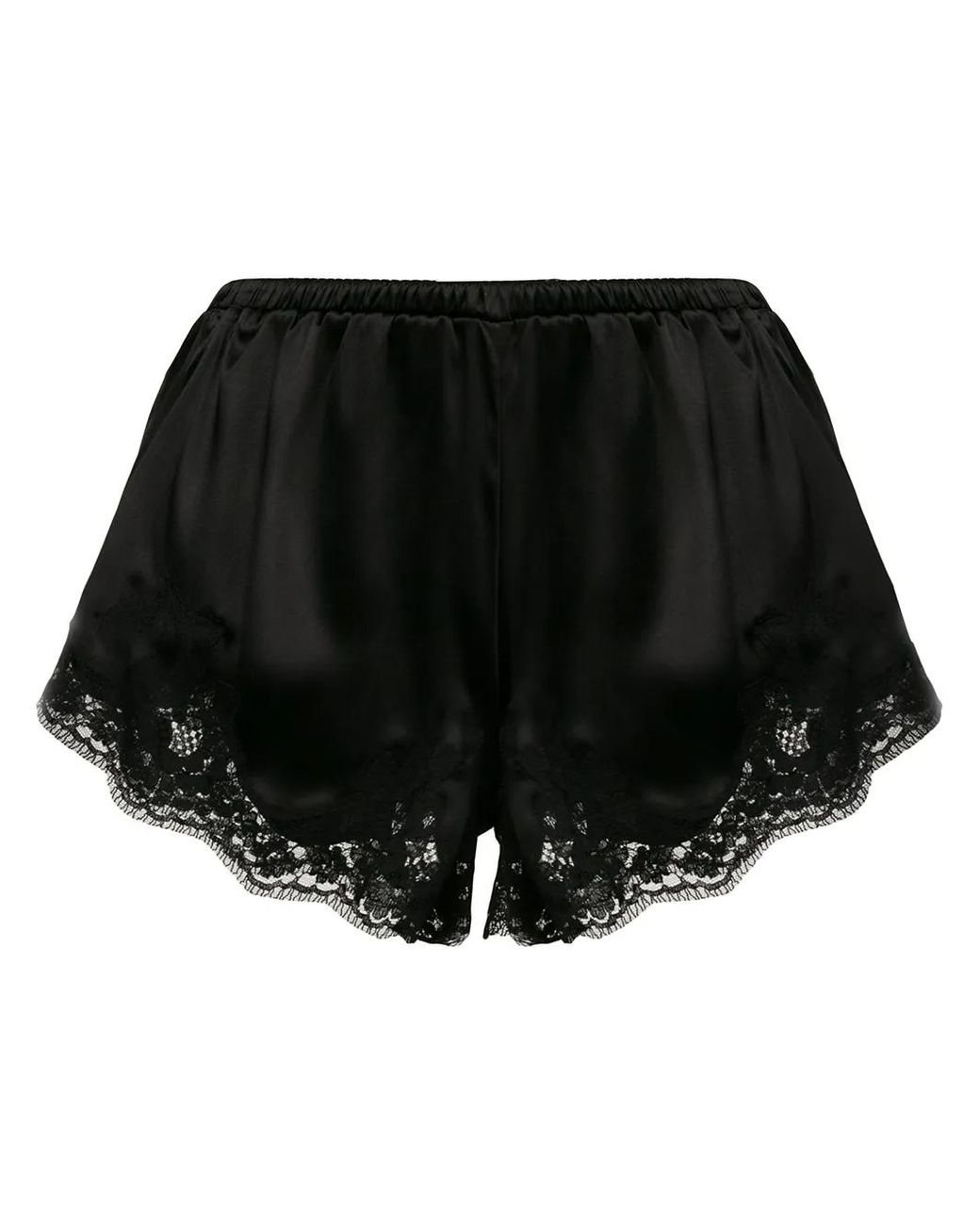 Dolce & Gabbana Black Lace Trim Shorts