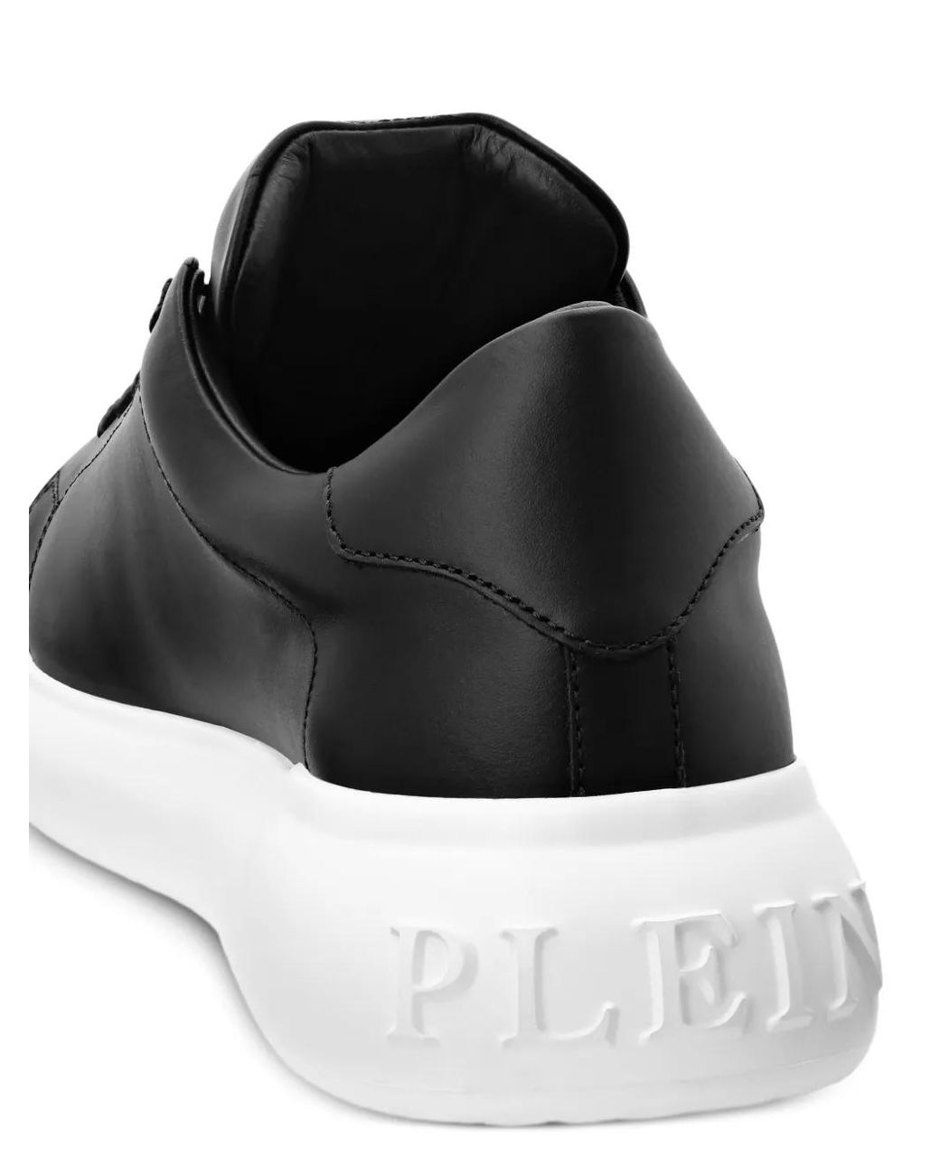 Philipp Plein Black Hexagon Low-Top Sneakers