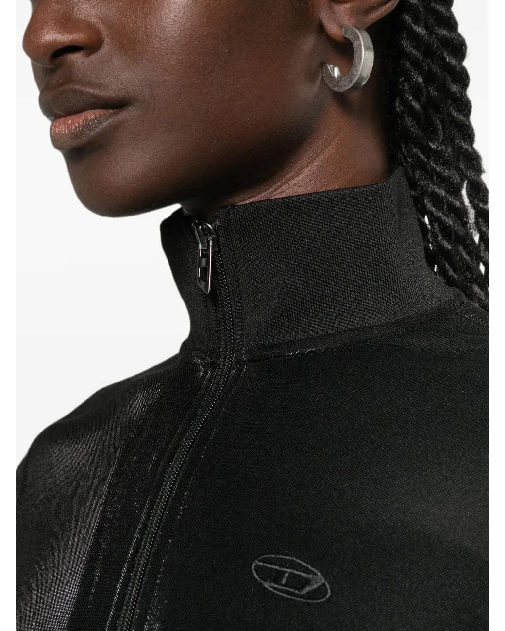 DIESEL Black D-Rosy Zip-Up Mini Dress