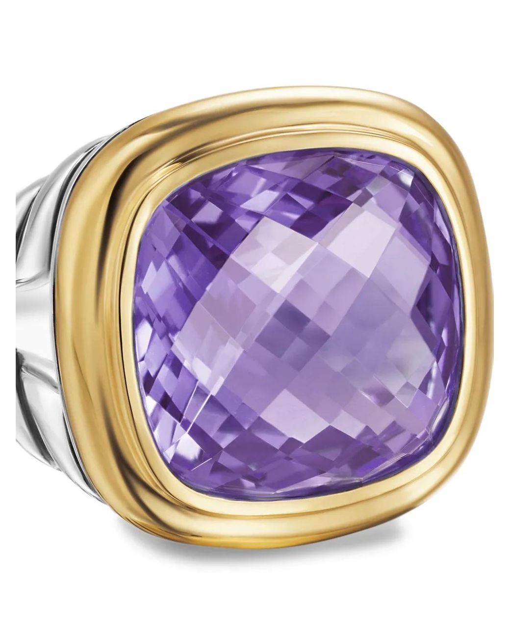 David Yurman Blue 18Kt And Sterling Albion Amethyst Ring