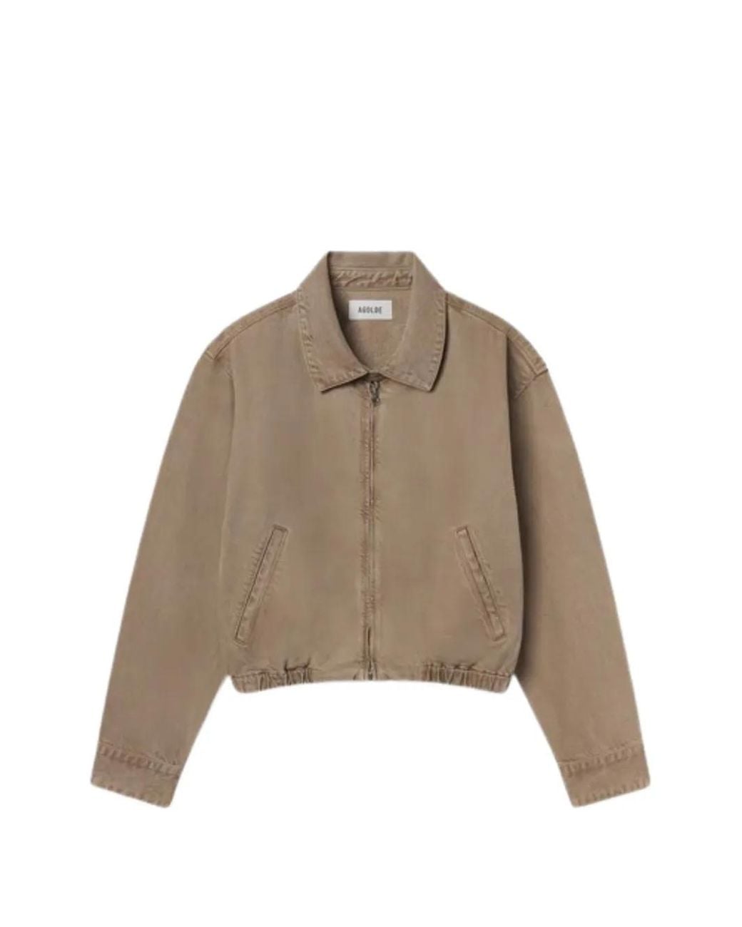 Agolde Natural Nile Elasticated-Hem Denim Jacket