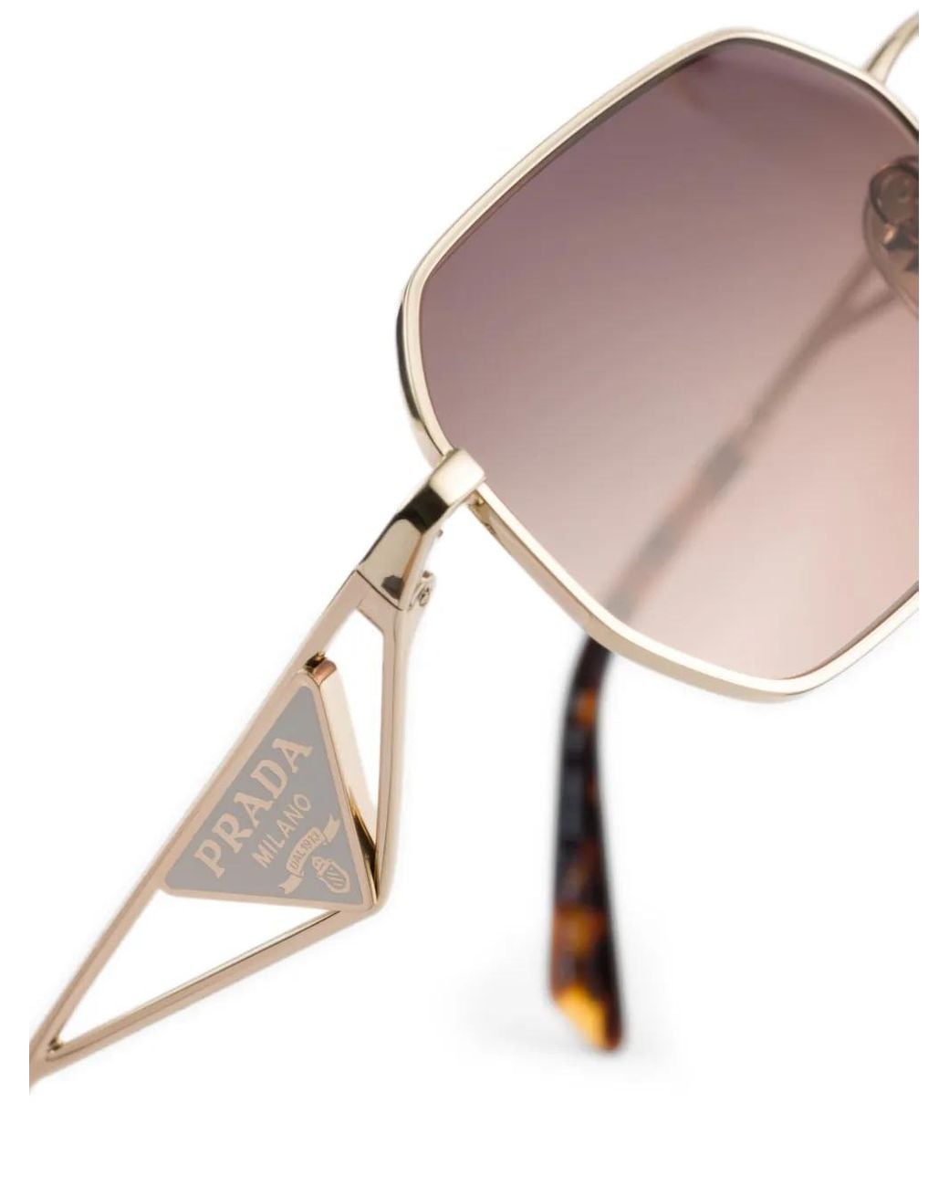 Prada Pink Triangle-Logo Sunglasses