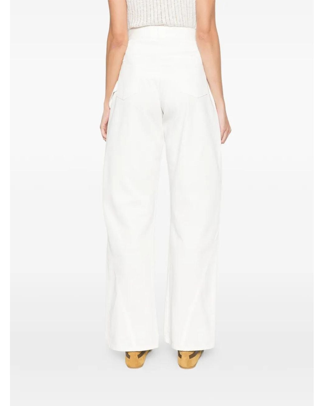 J.W. Anderson White Twisted Workwear Denim Jeans