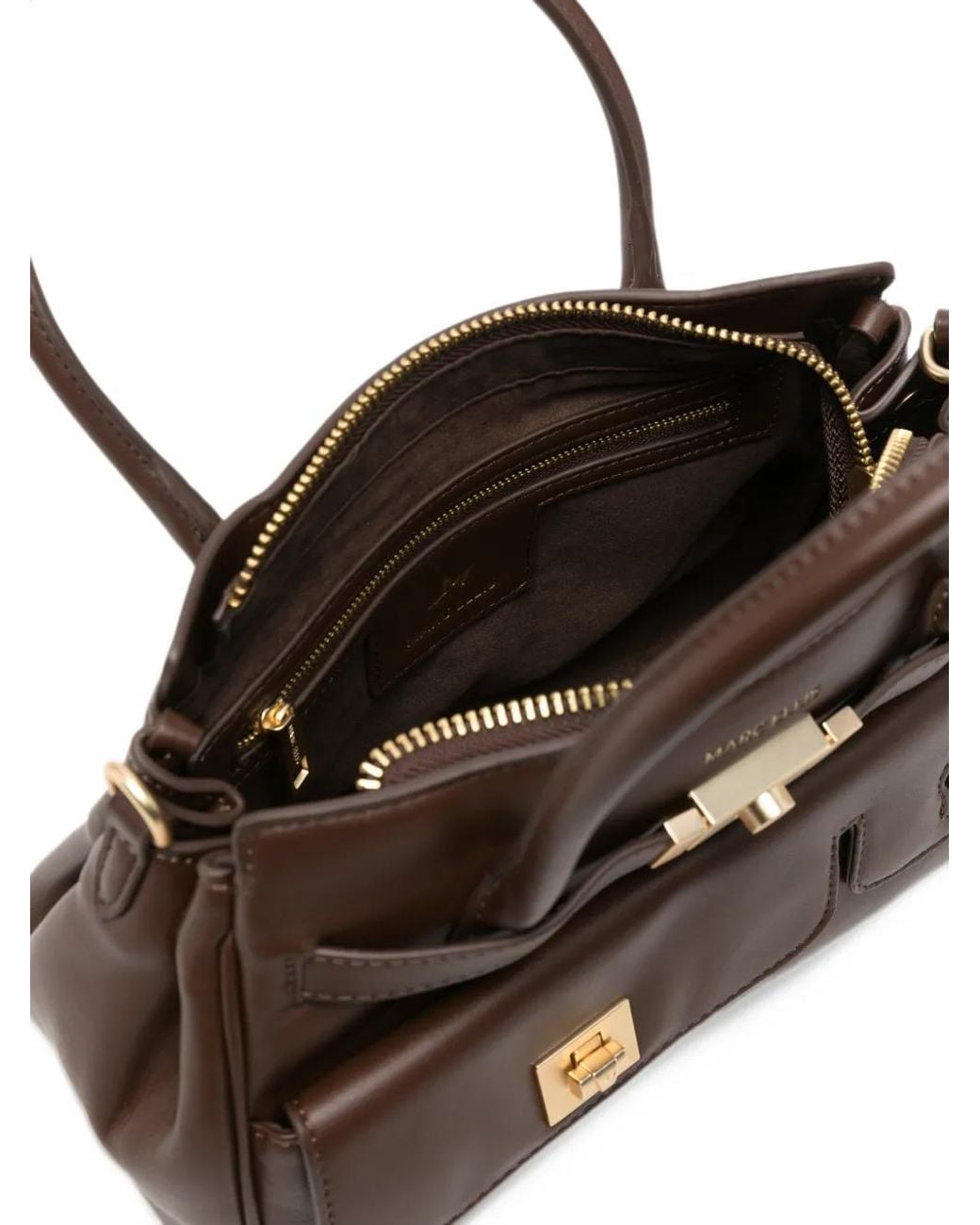 Marc Ellis Brown Myna Soft Buckle-Detail Tote Bag
