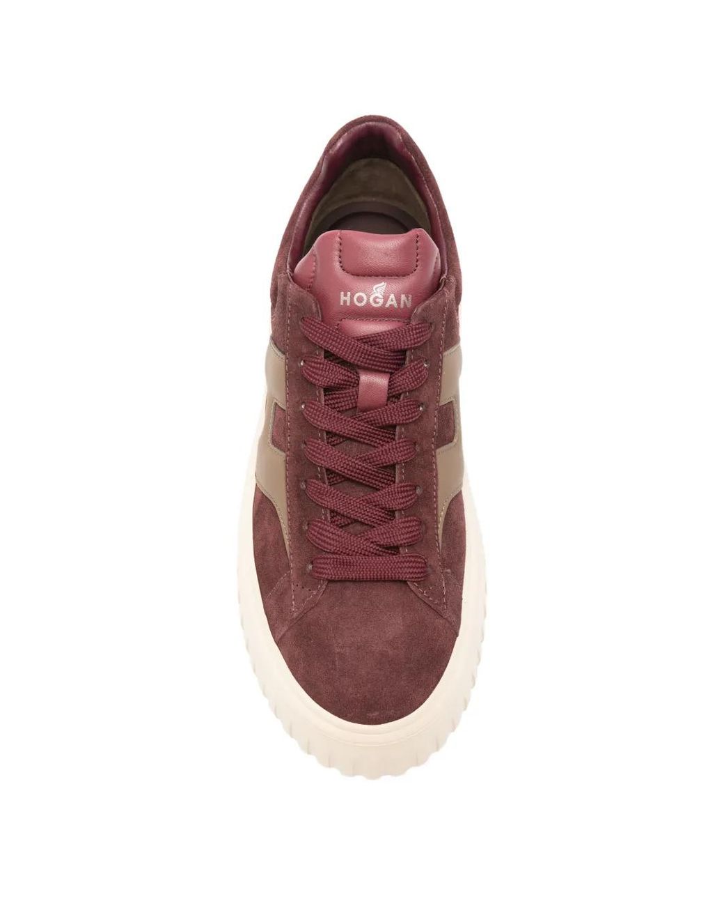 Hogan Brown H-Stripes Sneakers