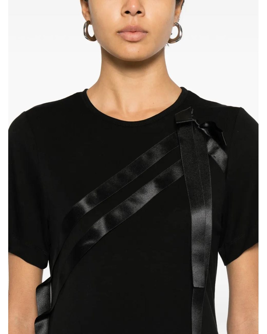 Simone Rocha Black Bow Sash T-Shirt