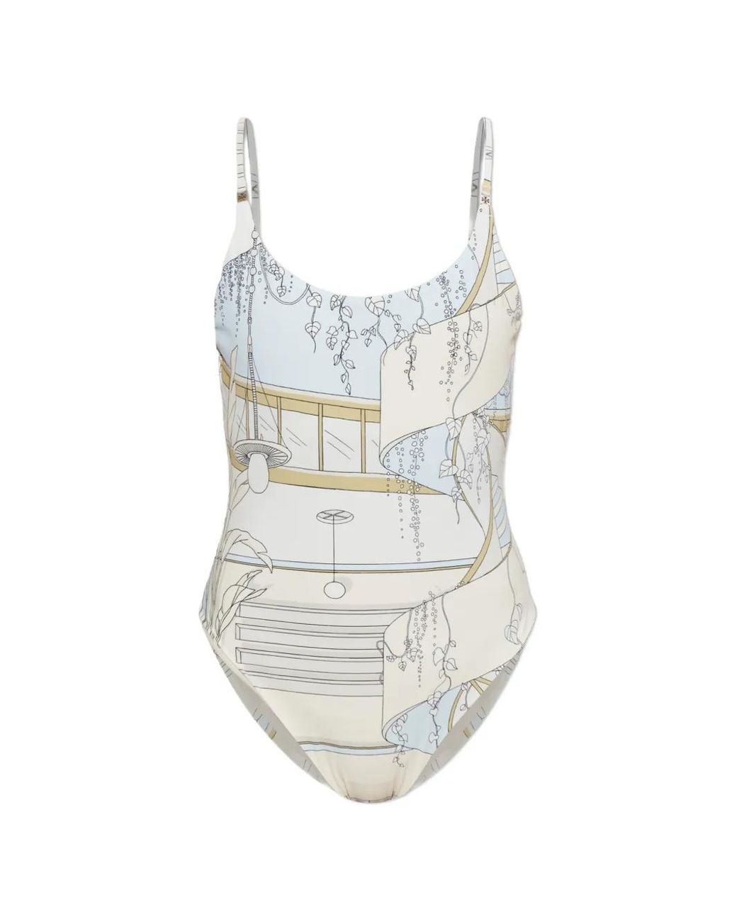 Tory Burch Badpak Met Print in het White