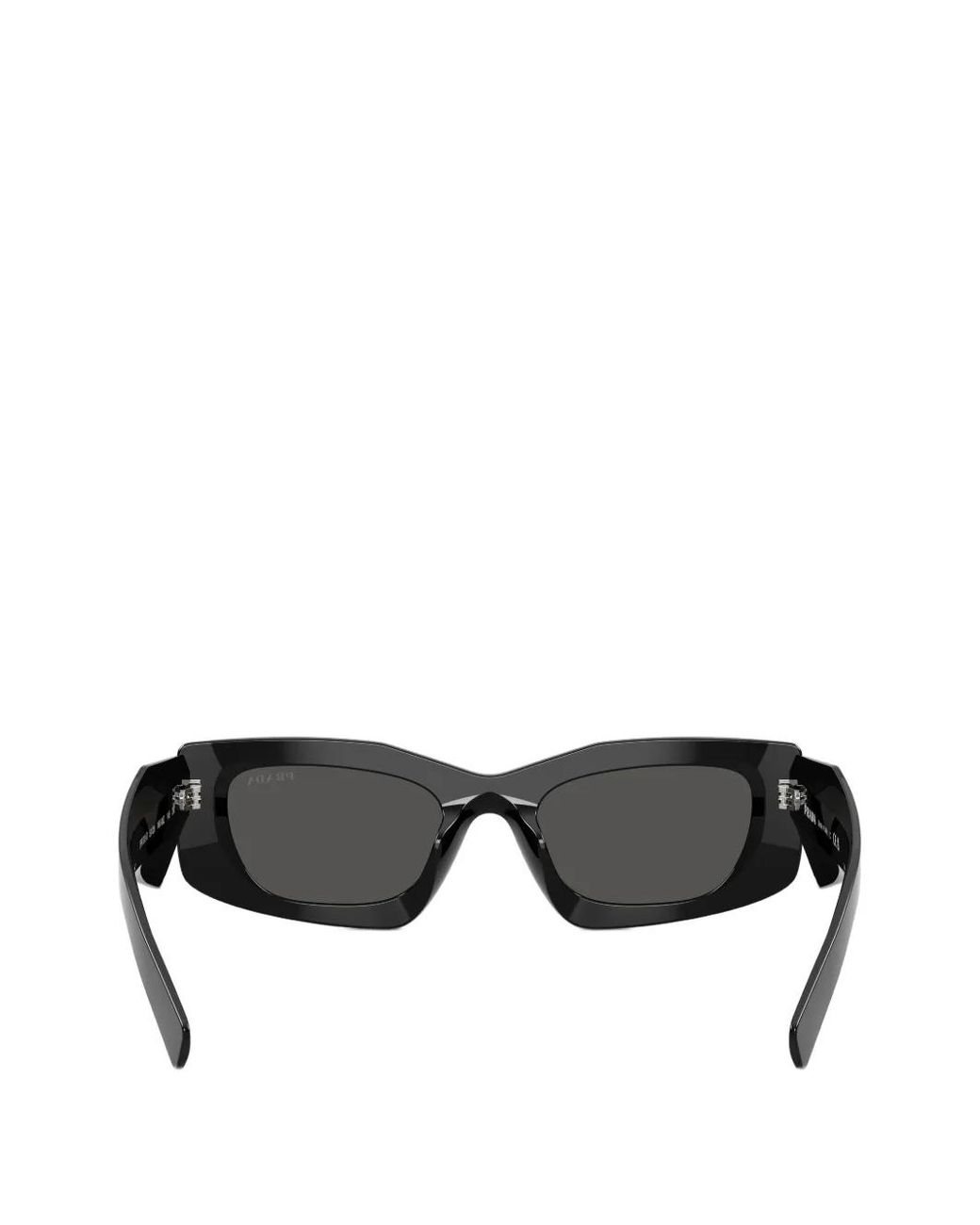 Prada Gray Geometric-Frame Sunglasses