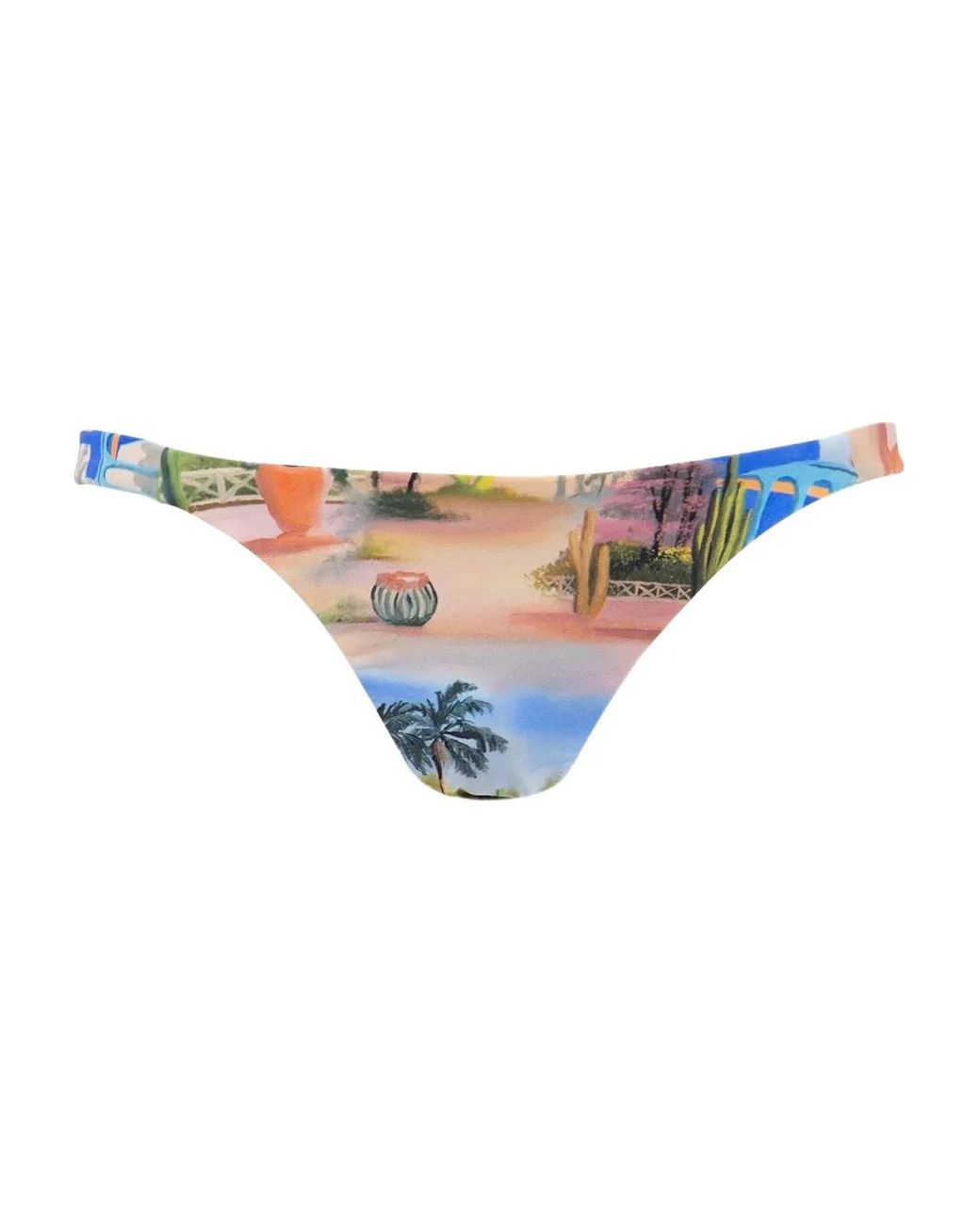Les Benjamins Blue Printed Bikini Bottom