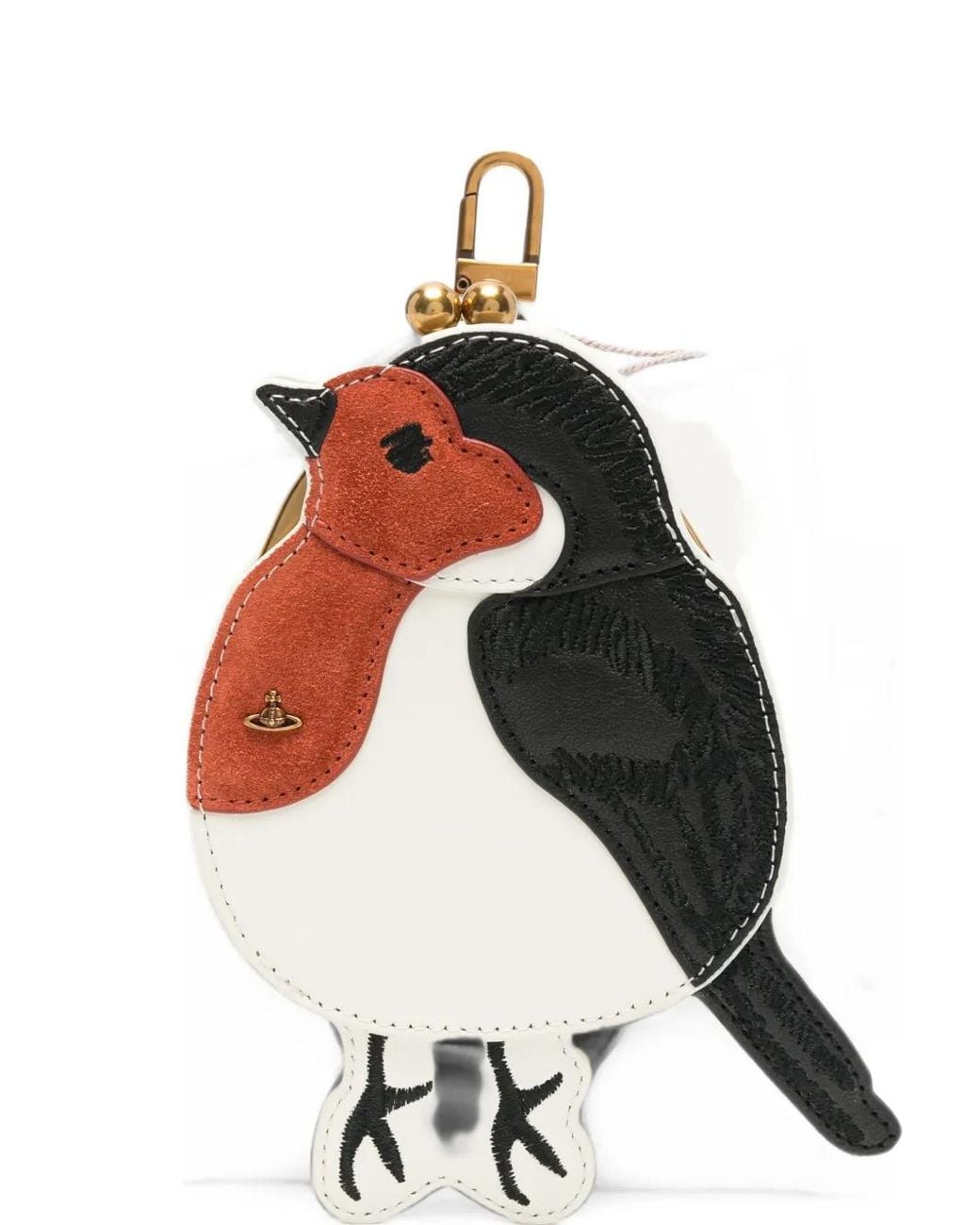 Vivienne Westwood White Robin Frame Clasp-Fastening Coin Purse