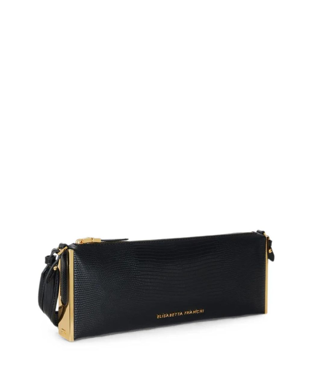 Elisabetta Franchi Black Faux Leather Shoulder Bag