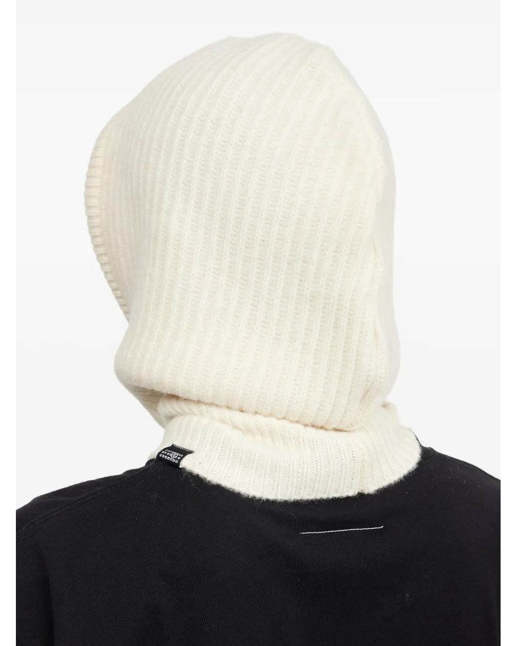 MM6 by Maison Margiela White Knit Balaclava