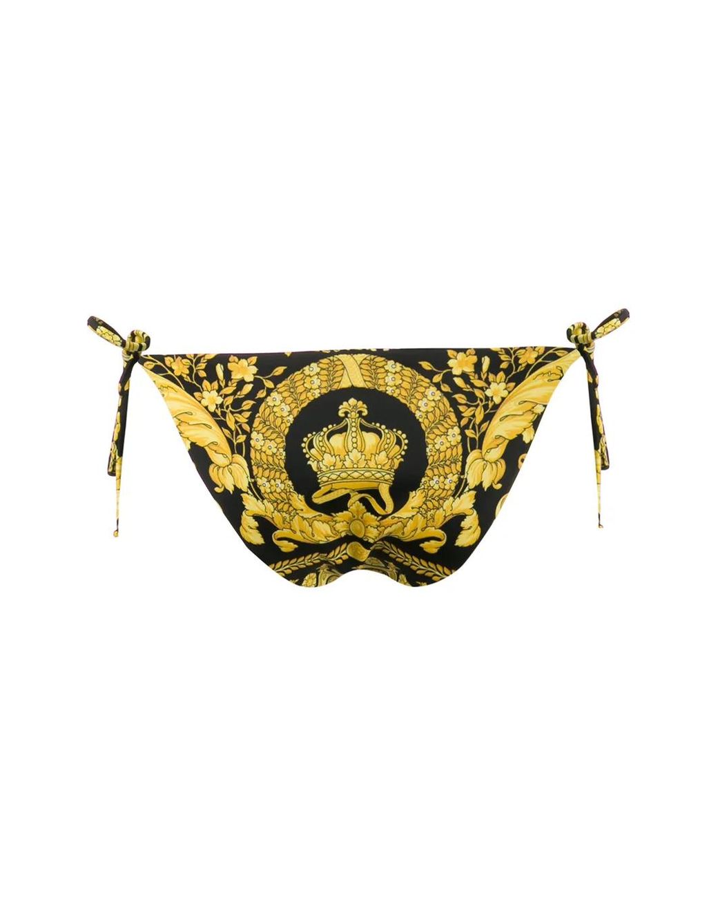 Versace Black Barocco Bikini Bottoms
