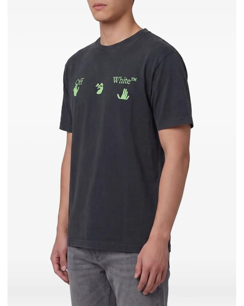 Off-White c/o Virgil Abloh Black Bacco Arrow Skate Cotton T-Shirt for men