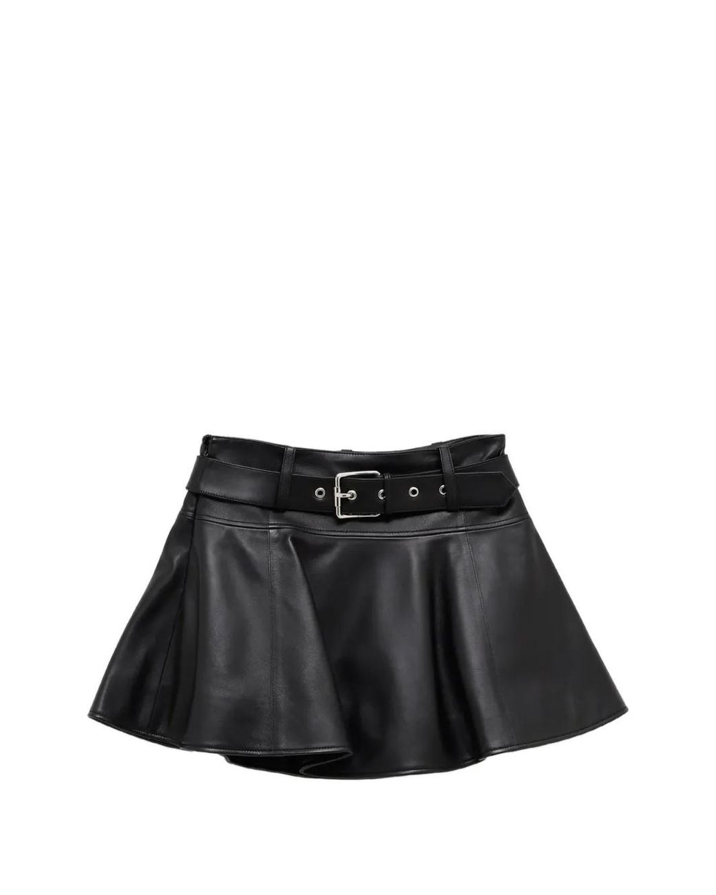 Loewe Black Minijupe Évasée À Taille Ceinturée