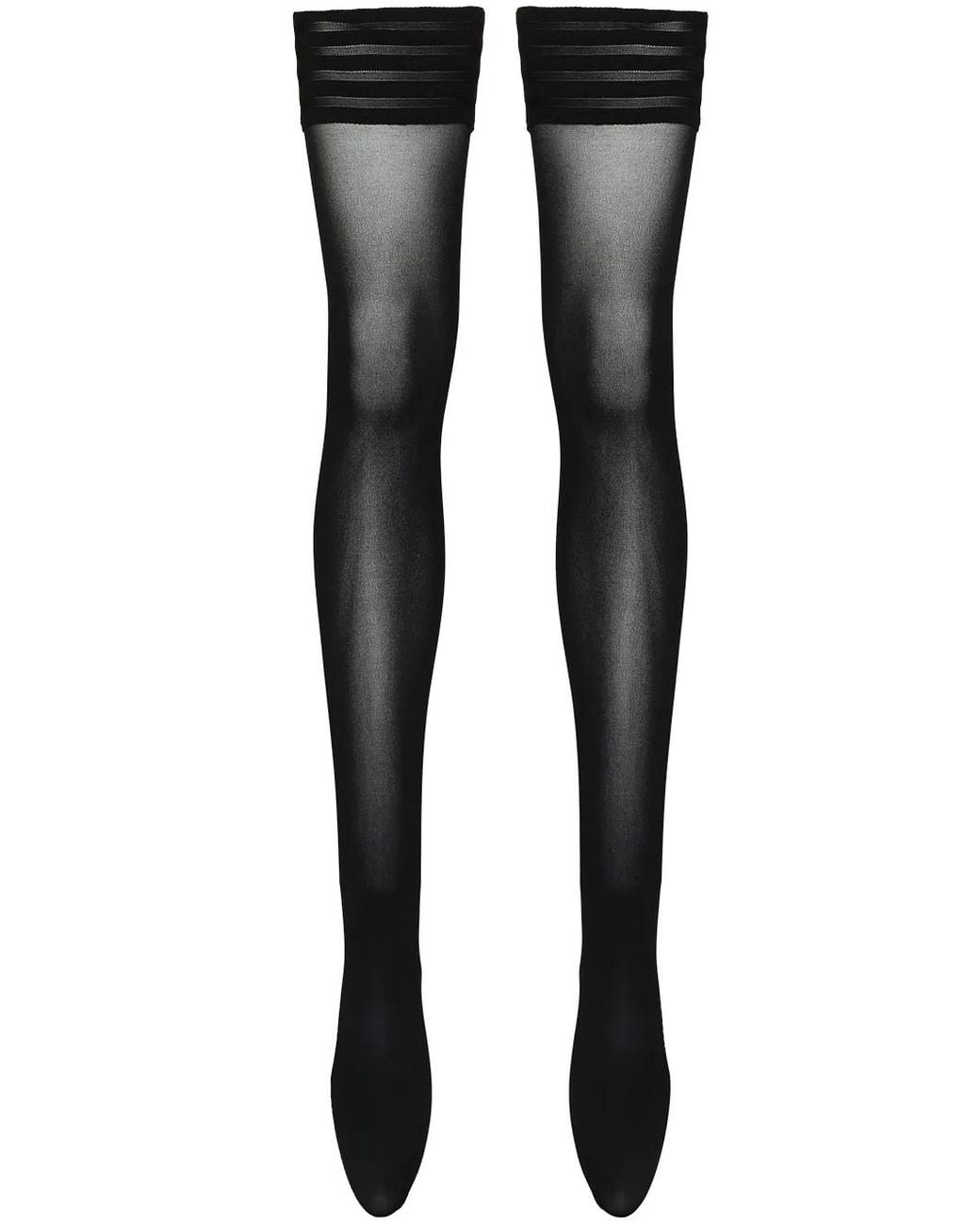 Wolford Black Semi Sheer Stockings