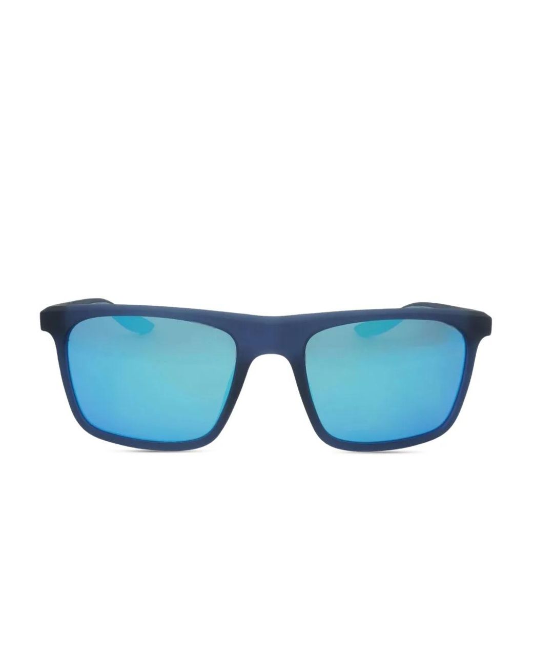 Nike Blue Chak M Rectangle-Frame Sunglasses for men