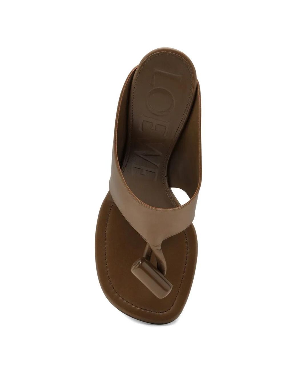 Loewe Brown Toe-Strap Sandals