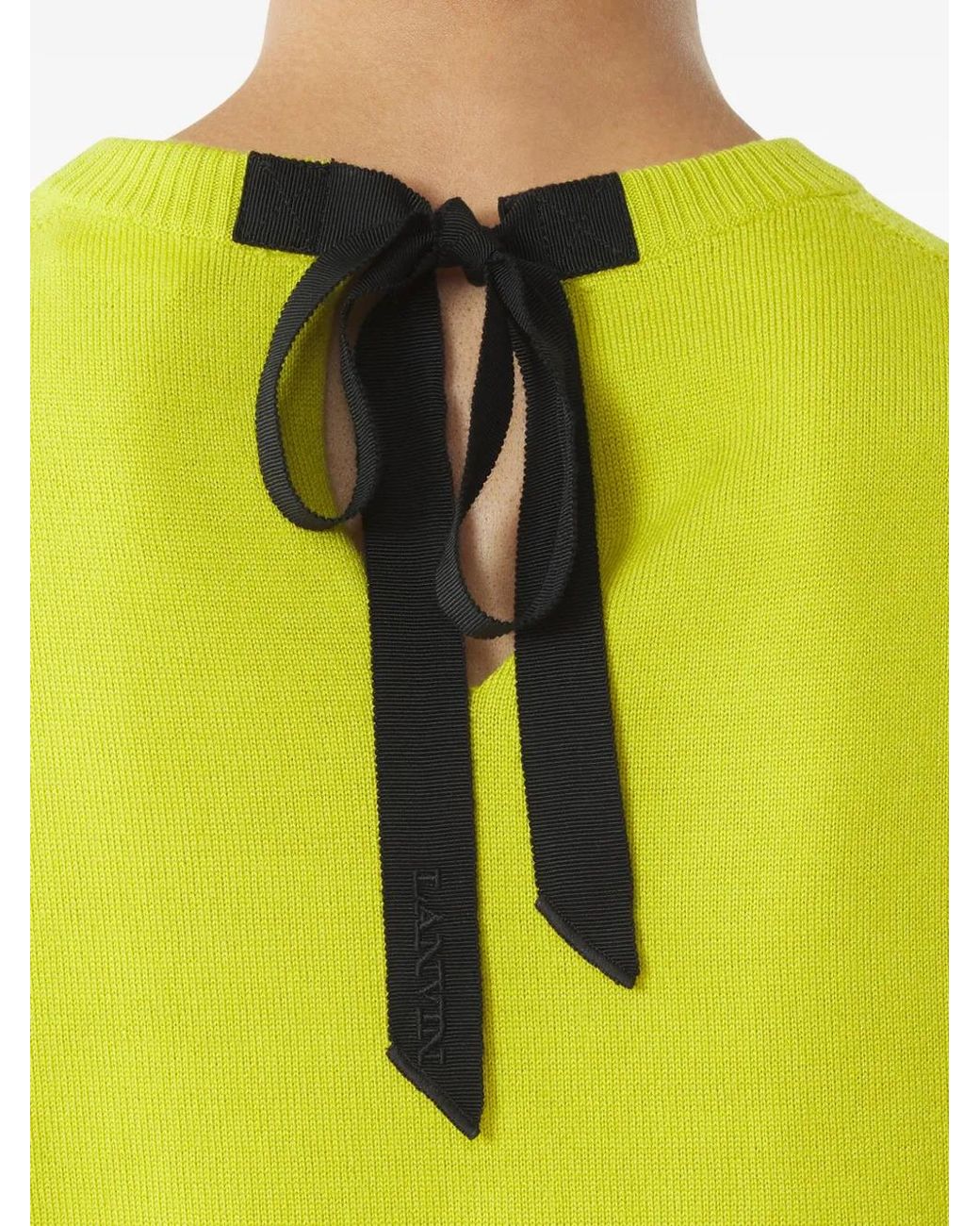 Lanvin Yellow Gros Grain Detail Jumper