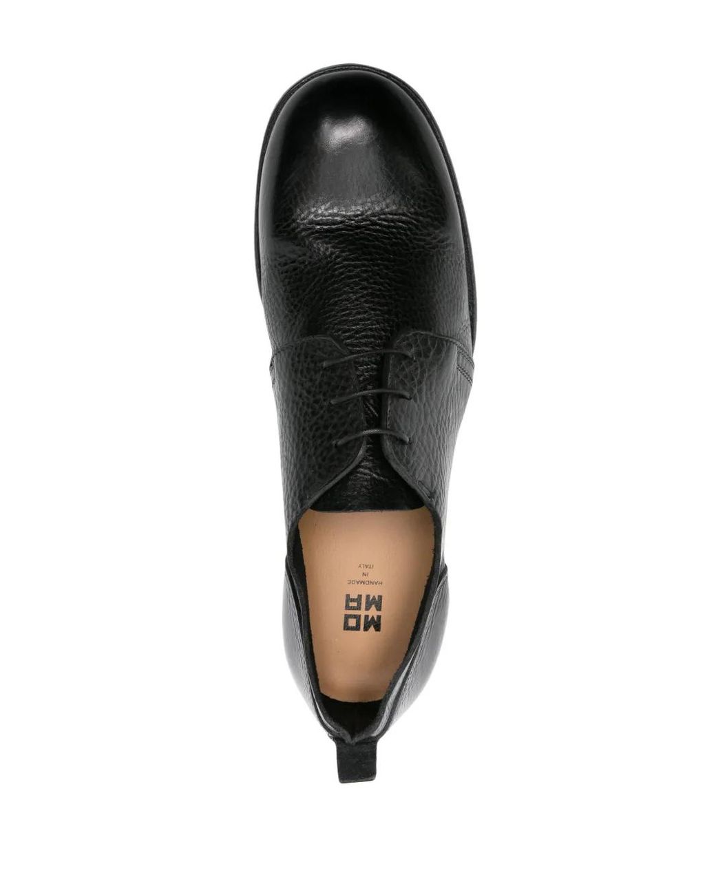 Moma Black Leather Derby Shoes for men