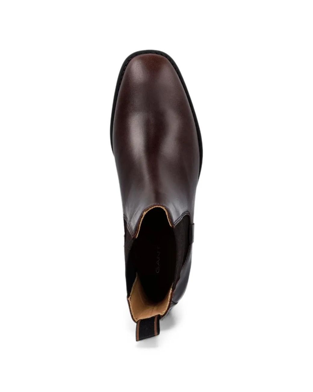 Gant Brown Leather Elasticated-Side Ankle Boots